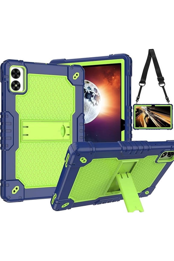 for Vortex T10M PRO/Vortex ZTAB10 10.1 inch Tablet Case Hybrid ShockProof Kids Friendly with Stand Cover for Vortex T10M PRO/Vortex ZTAB 10 10.1 inch Tablet (Navy Blue/Green)