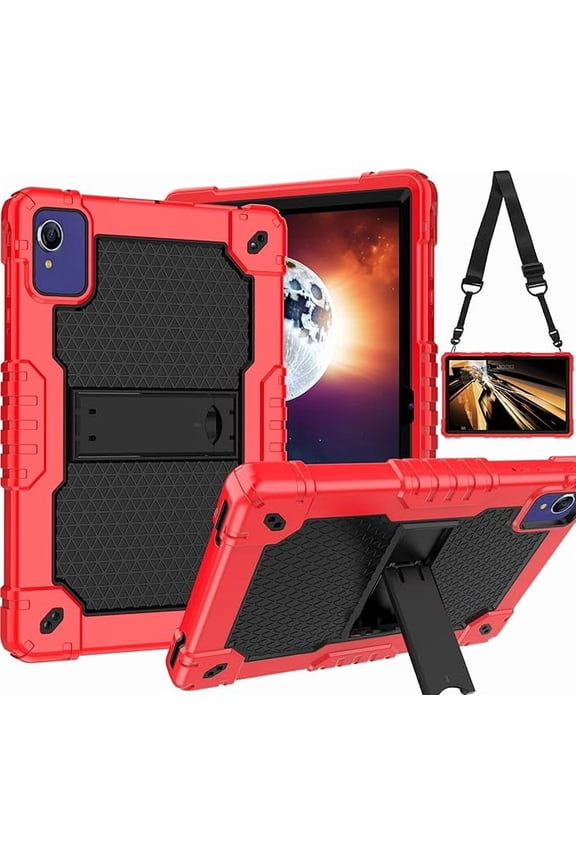 for Vortex T10M /Vortex T10 Tablet Case Hybrid ShockProof Kids Friendly with Stand Cover for Vortex T10M/ Vortex T10M Pro Plus 10.1" Tablets (Red/Black)