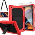 thumbnail image 1 of SOATUTO For Walmart Onn 10.1 Gen 3 Tab Case With Screen Protector Film DropProof Shockproof Built Handle Shoulder Strap/KickStand For Walmart Onn 10.1 Model 100071485 2022 Released - Red+Black/1 Pcs, 1 of 5