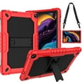 thumbnail image 1 of SOATUTO For Walmart Onn 10.1 Gen 3 Tablet Case DropProof Shockproof Cover With Handle Strap/Shoulder Strap/KickStand Protective Case For Walmart Onn 10.1 Model 100071485 2022 Released - Red+Black, 1 of 6