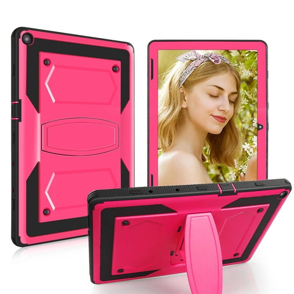 SOATUTO For Walmart Onn 10.1 Tab Case 2020 ( Model: 100011886 ) Shockproof Kids Friendly Rugged Drop-Proof Sturdy Armmor Case Built-in Kickstand For Onn 10.1 inch Tablet 2020 Generation 2 - Pink