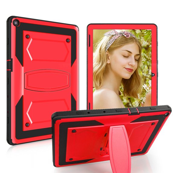 SOATUTO For Walmart Onn 10.1 Tab Case 2020 ( Model: 100011886 ) Shockproof Kids Friendly Rugged Drop-Proof Sturdy Armmor Case Built-in Kickstand For Onn 10.1 inch Tablet 2020 Generation 2 - Red