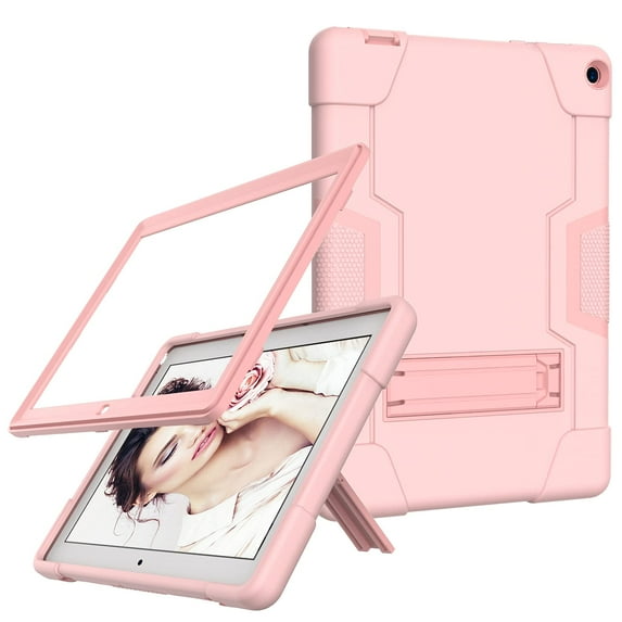 SOATUTO for Walmart Onn 10.1 Tablet Pro Case , Drop-Proof Shock-Resistant Rugged Hybrid Kids Friendly Protective Cover Built-in Kickstand for Onn 10.1 inch Pro 100003562 2020 Released - Rose Gold