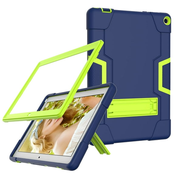 SOATUTO for Walmart Onn 10.1 Tablet Pro Case ,Drop-Proof Shock-Resistant Rugged Hybrid Kids Friendly Protective Cover Built-in Kickstand for Onn 10.1 inch Pro 100003562 2020 Released - Navy Blue+Green