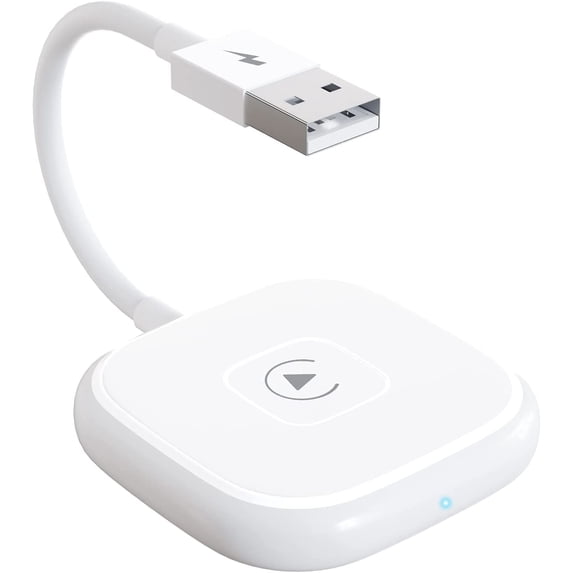 SOATUTO Wireless CarPlay Adapter for iPhone Dongle for Cars Convert Factory Wired CarPlay to Wireless CarPlay Online Update Plug Play Auto-Connect for Cars from 2015 & iPhone iOS 13+ (White-Square)
