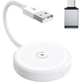 thumbnail image 1 of SOATUTO Wireless CarPlay Adapter for iPhone Dongle for Cars Convert Factory Wired CarPlay to Wireless CarPlay Online Update Plug&Play Auto-Connect Fit for Cars from 2015 iPhone iOS 13+ (White-Round), 1 of 7
