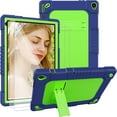 thumbnail image 1 of SOATUTO for YQSAVIOR Tab CP10 10.1" Coopers Tab CP10 / Hottablet hot CP10 Heavy Duty Case with Tempered Glass Screen Protector Built in Shoulder Strap Kickstand Hybrid Armor - Navy+Green/2 Pcs, 1 of 6