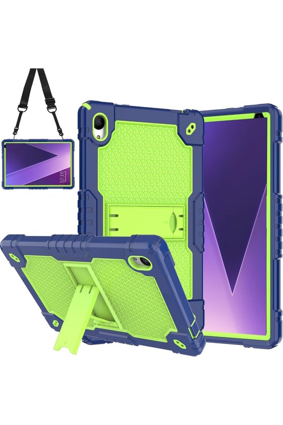 case for FITIFUN/Tedupee/PUTECCH 10.1 inch Tablet with Shoulder Strap Hard Back Hybrid Shockproof Kids Friendly Case (Red/Black)