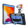 thumbnail image 1 of SOATUTO For iPad 9th 2021 Case Hybrid Shockproof Rugged Protection Cover with 360 Degree Kickstand/Hand Strap and Carrying Shoulder Strap For Apple iPad 9th 8th 7th Generation 10.2 inch -Black+Blue, 1 of 5