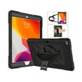 thumbnail image 1 of SOATUTO For iPad 9th 2021 Case Hybrid Shockproof Rugged Protection Cover with 360 Degree Kickstand/Hand Strap and Carrying Shoulder Strap For Apple iPad 9th 8th 7th Generation 10.2 inch -Black+Black, 1 of 6