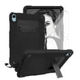 thumbnail image 1 of SOATUTO For iPad (A16) 11th 2025/10th Generation 2022 Shockproof Case Built in Shoulder Strap Kickstand  With Screen Protector for iPad (A16) 11th 2025/10th Generation 2022- Black+Black/1 Pcs, 1 of 2