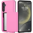 thumbnail image 1 of SOATUTO&nbsp;for Samsung Galaxy S24 S24 Plus S24 ULTRA Case with Card Holder, Dual Layer Heavy Duty Protective Shockproof Hidden Card Slot Slim Wallet Case for Samsung Galaxy S24 Plus, Pink, 1 of 6