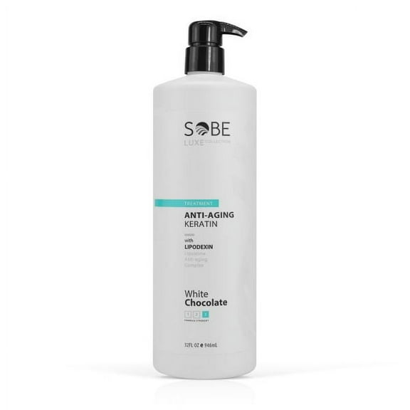 SOBE LUXE - Brazilian Keratin Smoothing Treatment, Blowout Straightening System for Dry and Damaged Hair, 32 Oz, White Chocolate - Forte, Sulfate-Free - Eliminates Curls and Frizz, All Hair Types