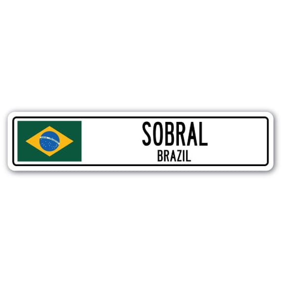 SOBRAL BRAZIL Street Sign Brazilian flag city country road wall gift
