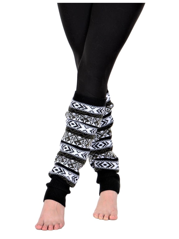 Women Leg Warmers - Fuzzy Acrylic Over-Knee Boot Socks, Cozy Winter Fashion Stockings Olv