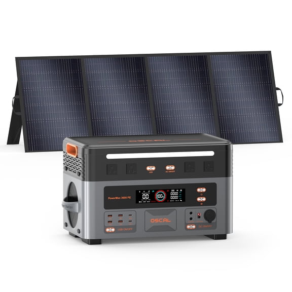 SOCAL PowerMax 3600 PE  3600W Portable Power  with 1x400W Solar Panel, 2016Wh LiFePO4 Battery, Ultra-Fast Charging, EPS Backup, Smart App Control for Home Backup