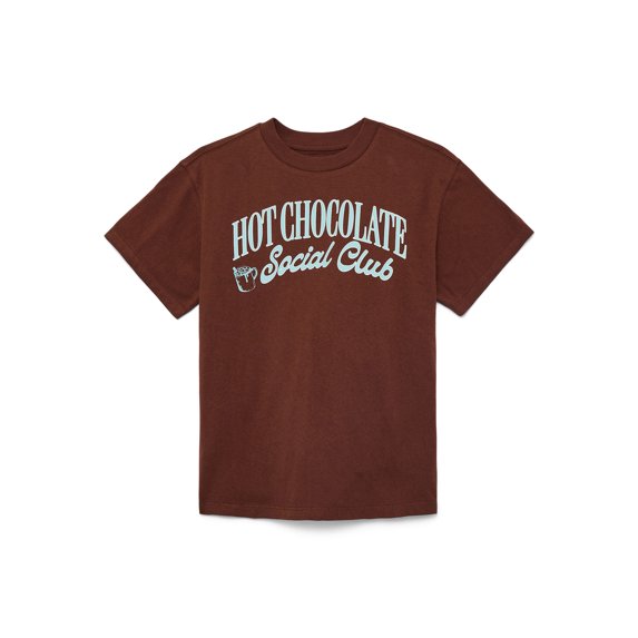 Weekend Academy Girls Short Sleeve Boxy Graphic T-Shirt, Sizes 4-18