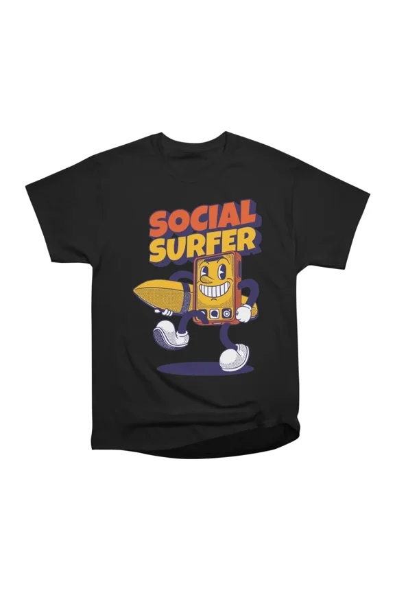 SOCIAL SURFER T-Shirt Tee Gift For Him Merch For Her Apparel For Friend