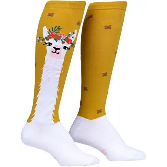 SOCK it to me Unisex Knee High Socks (F0583),Llama Queen