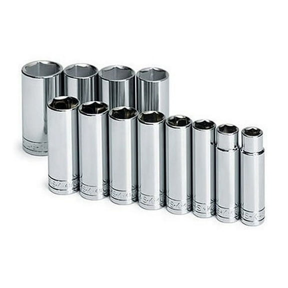 SOCKET SET 1/2IN. DRIVE 12PC SAE DEEP 6 POINT