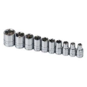 SOCKET SET 1/4IN. DRIVE 10 PC SAE STD 6 POINT