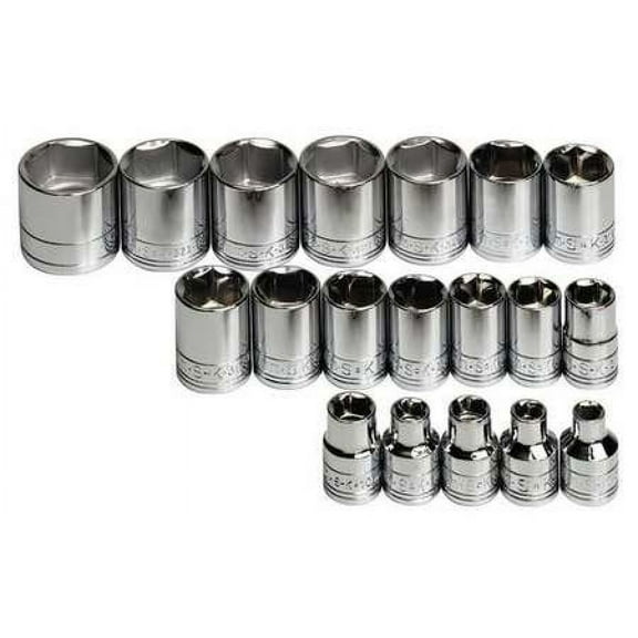 SOCKET SET 3/8IN. DRIVE 19PC METRIC STD 6 POINT