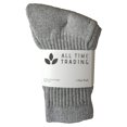 thumbnail image 1 of SOCKS'NBULK 12 Pack Kids Wholesale Winter Unisex Cotton Crew Socks - Gray Crew Socks For Kids - 6-8 - 12 Pack, 1 of 3