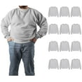 thumbnail image 1 of SOCKS'NBULK 12 Pack Mens Big and Tall - Adult Crewneck Fleece Lined Pullover Sweatshirts Bulk, Wholesale Multipack for Plus Size Men (3X-Large), 1 of 1