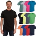 thumbnail image 1 of SOCKS'NBULK 12 Pack Mens Cotton Crew Neck Regular T-Shirts Bulk Short Sleeve Lightweight Tees Mix Colors, Size (Mix Color, Medium), 1 of 7