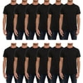 thumbnail image 1 of SOCKS'NBULK 12 Pack Plus Size Men Cotton T-Shirt Bulk Big Tall Short Sleeve Lightweight Tees (3X-Large, 12 Pack Solid Black), 1 of 6