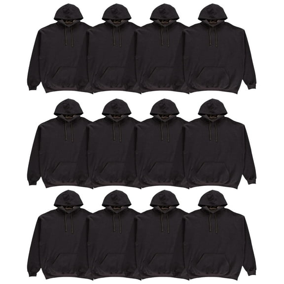 SOCKS'NBULK 12 Pack Wholesale Hoodie Sweatshirts, Men Womens Unisex Hoodies Cotton Blend, MIXED ASSORTED SIZES Bulk Adults Sweatshirt, Homeless Donation