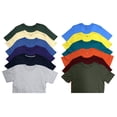 thumbnail image 1 of SOCKS'NBULK 12 Pack Wholesale Mens Soft Cotton Slim Fit Crew Neck Short Sleeve T-Shirts Mix Colors Bulk Size (Mix Color A, 4X-Large), 1 of 7