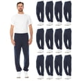 thumbnail image 1 of SOCKS'NBULK 12 Pack of Wholesale Mens Jogger Sweatpants, Homeless Shelter Donation Case, Comfy Bulk Joggers for Men, 1 of 9