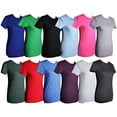 thumbnail image 1 of SOCKS'NBULK 12 Pack of Womens T-Shirts in Bulk, Cotton Blend Crew Neck Scoop Short Sleeve Tees Mix Colors Bulk, 1 of 9