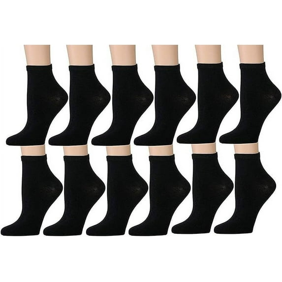 SOCKS'NBULK 12 Pairs Kid's Ankle Socks.Athletic Sports Running Quarter Length Socks for Boys or Girls - Many Styles, 6-8
