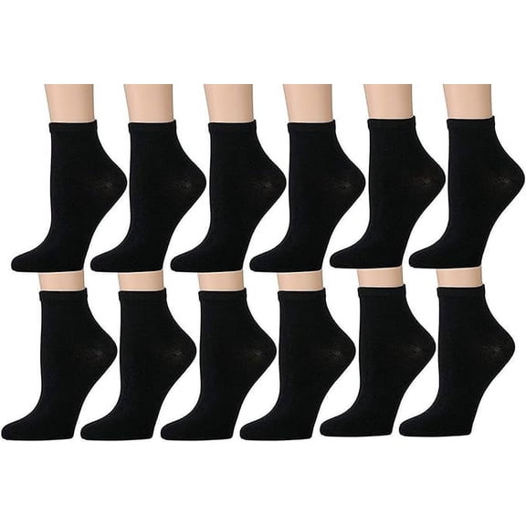 SOCKS'NBULK 12 Pairs Kid's Ankle Socks.Athletic Sports Running Quarter Length Socks for Boys or Girls - Many Styles, 6-8