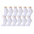 thumbnail image 1 of SOCKS'NBULK 12 Pairs Kid's Ankle Socks, Athletic Sports Running Quarter Length Socks for Boys or Girls - Many Styles, 1 of 1