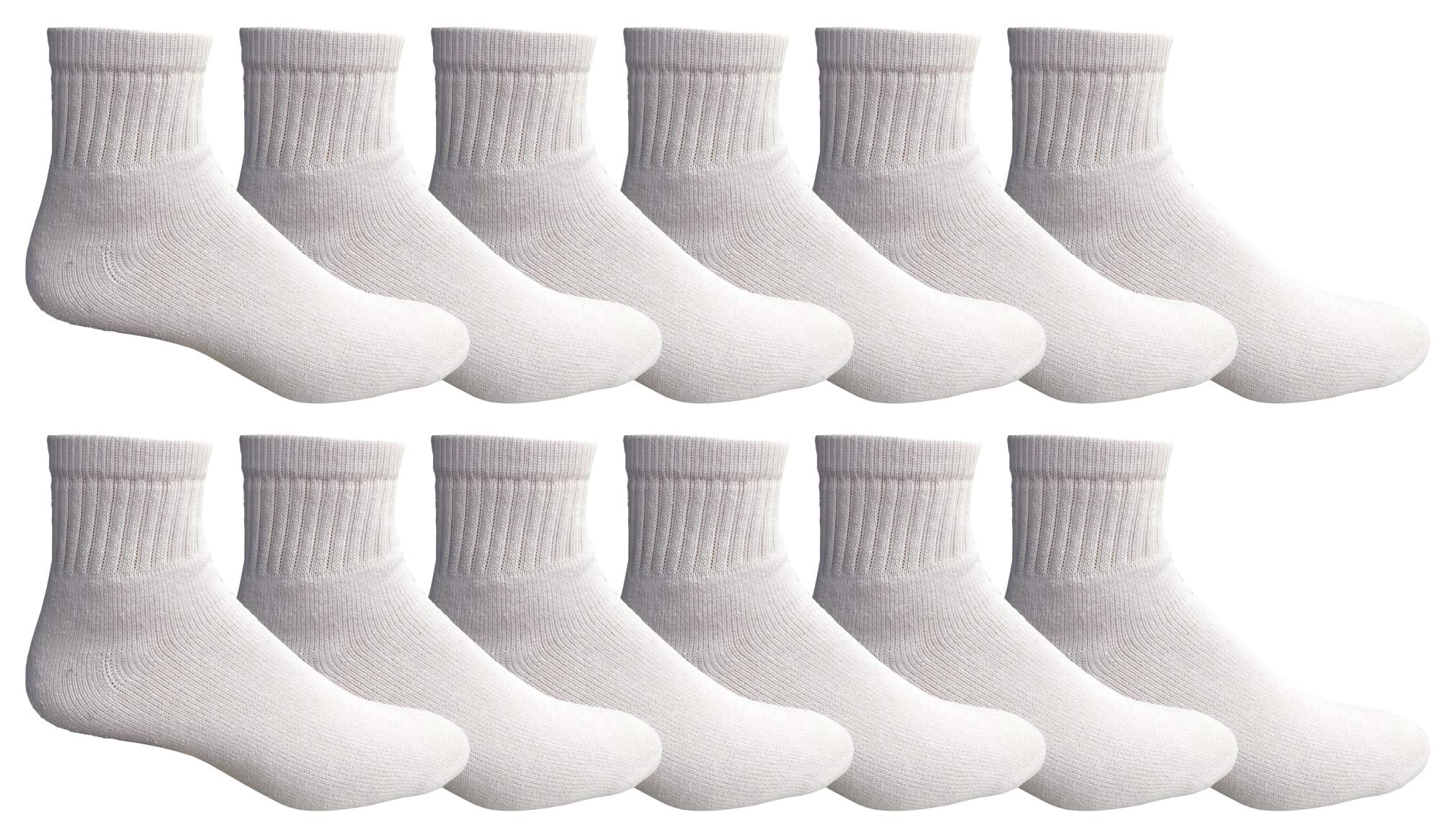 SOCKS'NBULK 12 Pairs Men's Ankle Socks, Athletic Sports Running Socks