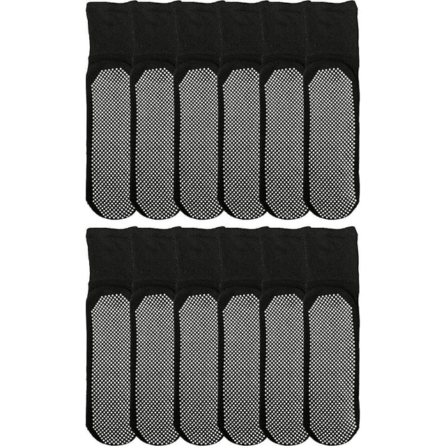 SOCKS'NBULK 12 Pairs Of Loose Fit Gripper Bottom Diabetic NonSkid