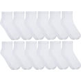 thumbnail image 1 of SOCKS'NBULK 12 Pairs Value Pack of Men and Women Diabetic Nephropathy and Edema Ankle, Ring Spun Cotton Socks, 1 of 6