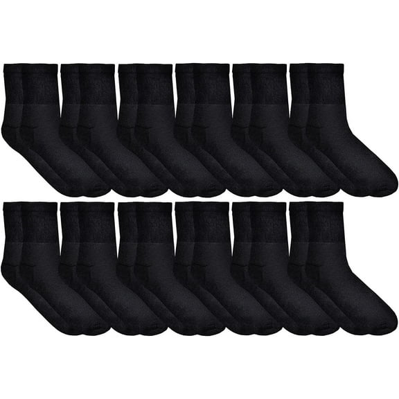 SOCKS'NBULK 12 Pairs Value Pack of Men and Women Diabetic Nephropathy and Edema Ankle, Ring Spun Cotton Socks