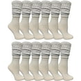thumbnail image 1 of SOCKS'NBULK 12 Pairs Womens Scrunched Slouch Socks, Cotton Boot Socks Bulk Pack, 1 of 8