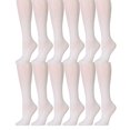 thumbnail image 1 of SOCKS'NBULK 12 Pairs of Girls Knee High Socks, Flat Knit, School Socks, Boot Sock, Fit 6-8, 1 of 1