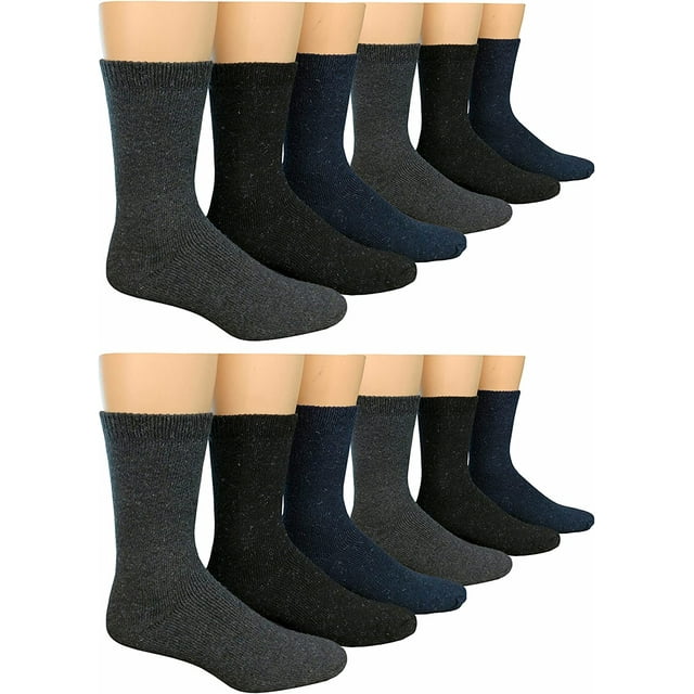 SOCKS'NBULK 12 Pairs of Mens Heavy Duty Wool Blend Winter Warm Work Socks