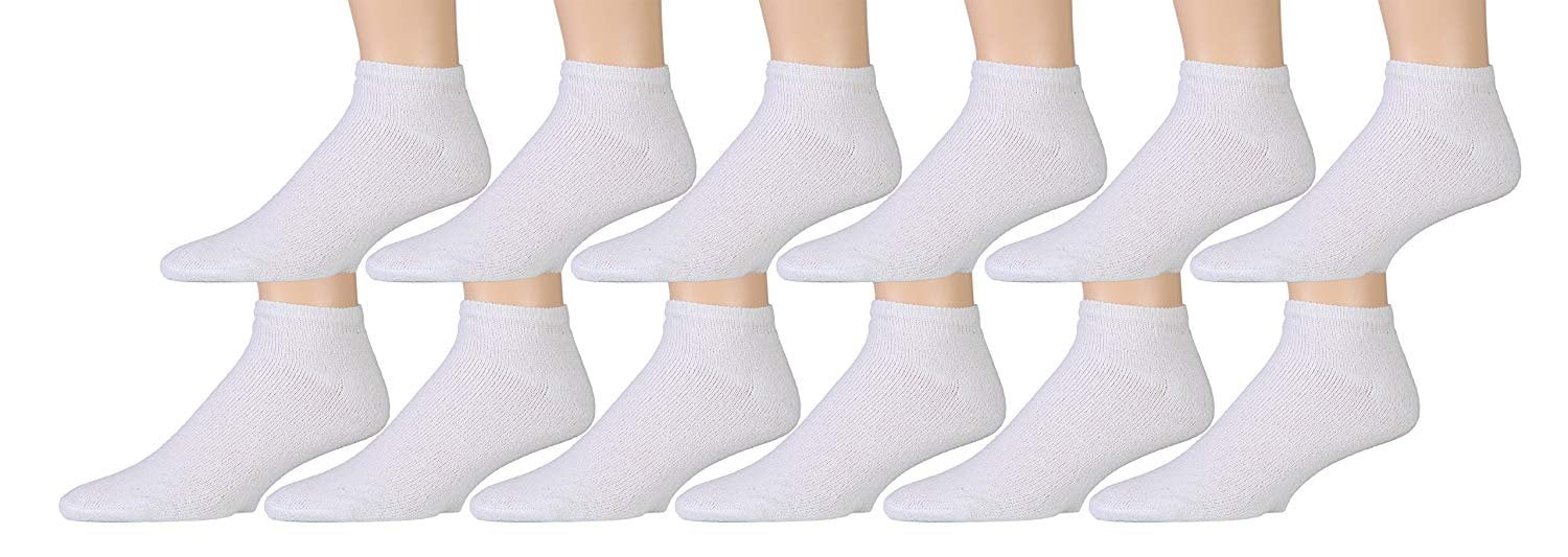 SOCKS'NBULK 12 Pairs of Mens King Size Diabetic Ankle Athletic Socks