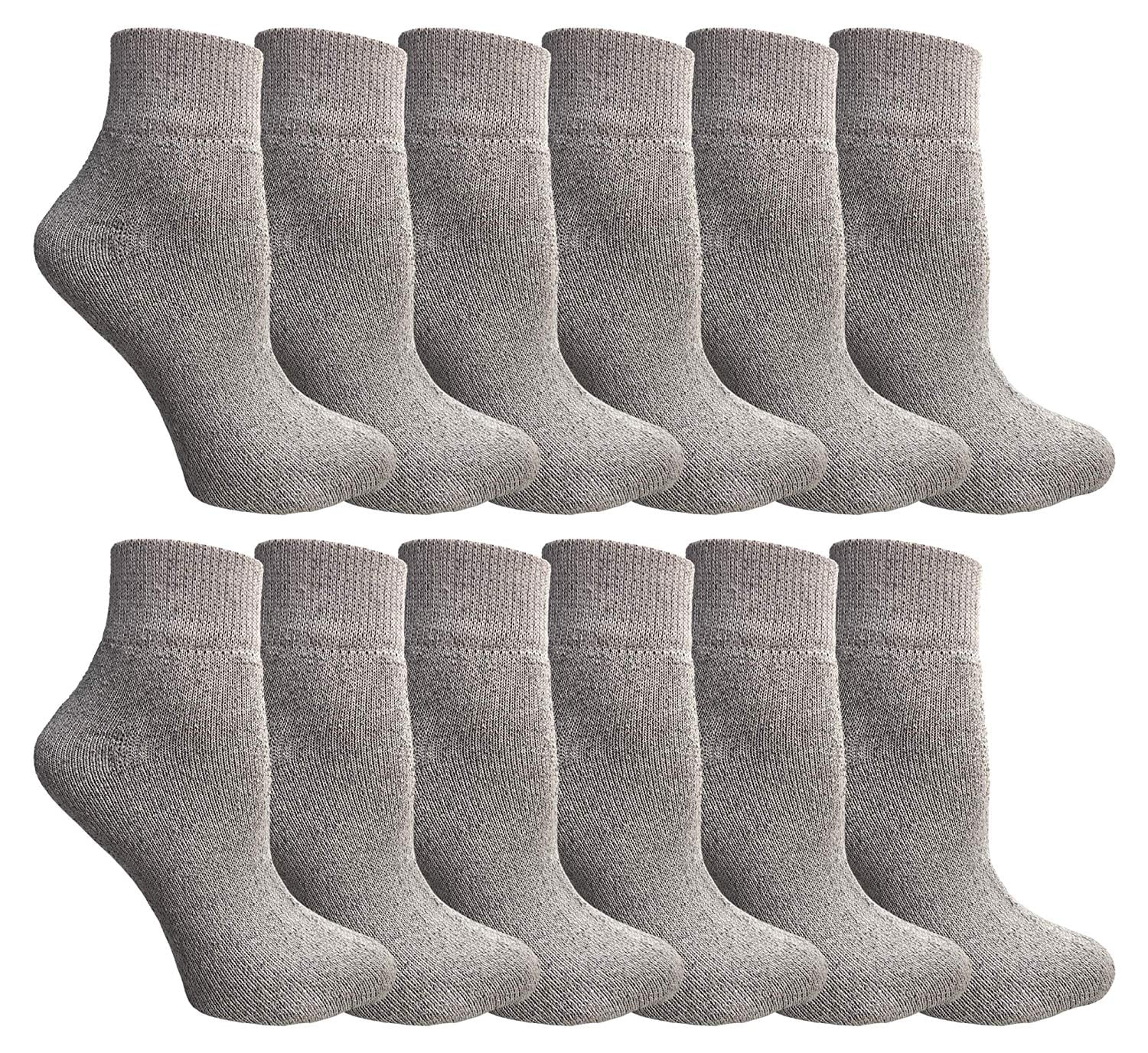 SOCKS’NBULK 12 Pairs of Women's Quarter Length Low Cut Ankle Sports