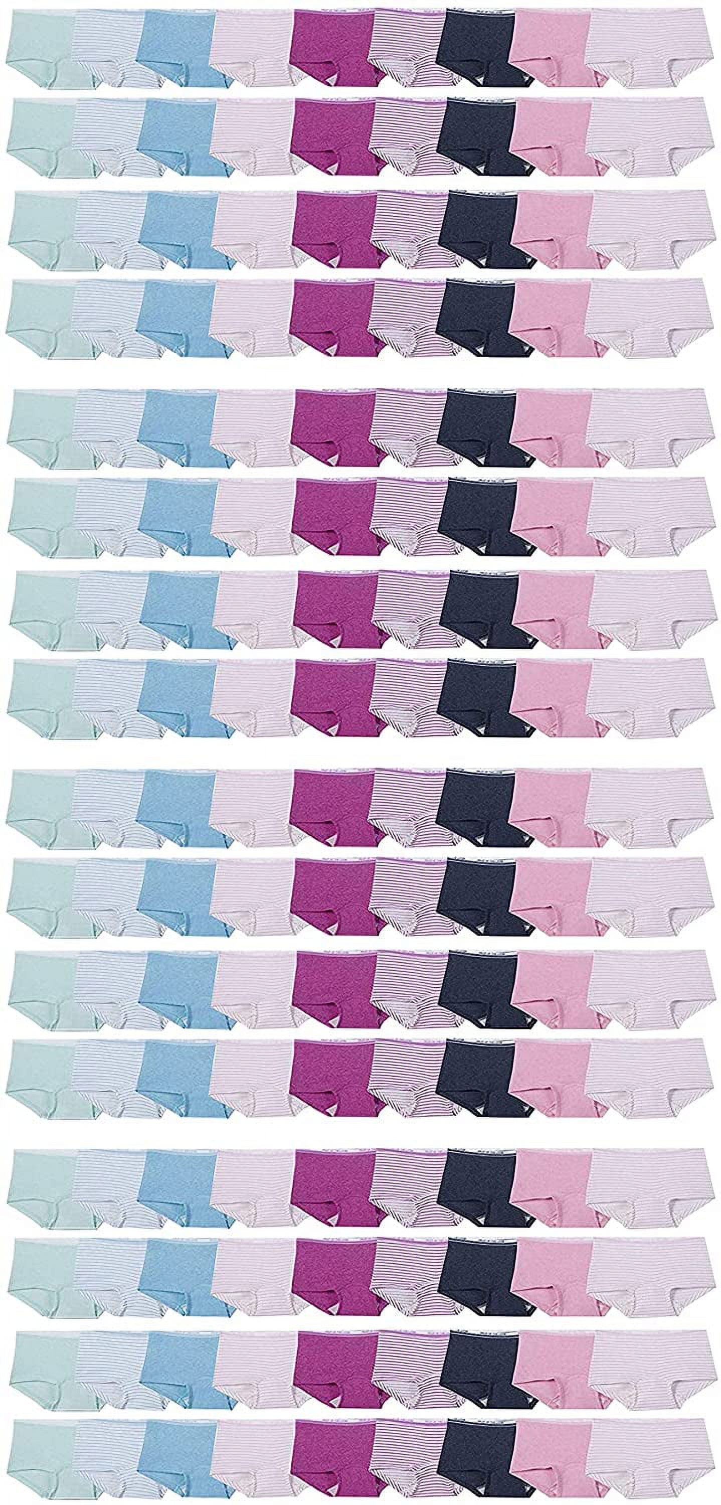 SOCKSN'BULK 72 Pieces of Wholesale Bulk Girls Cotton Colorful Panties  Underwear Children, Mixed Assorted Sizes 4-14