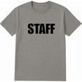 thumbnail image 1 of SOCKS'NBULK 24-Pack Gray Staff T-Shirt Size M – Cotton Blend Printed in USA for Work or Events, 1 of 2