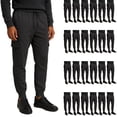 thumbnail image 1 of SOCKS'NBULK 24 Pack Mens Cotton Jogger Sweatpants, Assorted Colors & Sizes from S M L XL 2XL, Great for Homeless Shelter Donations, Cargo and Regular Pockets, 1 of 5