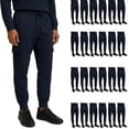 thumbnail image 1 of SOCKS'NBULK 24 Pack Mens Cotton Jogger Sweatpants, Assorted Colors & Sizes from S M L XL 2XL, Great for Homeless Shelter Donations, Cargo and Regular Pockets, 1 of 5